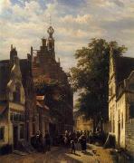 unknow artist, European city landscape, street landsacpe, construction, frontstore, building and architecture. 166